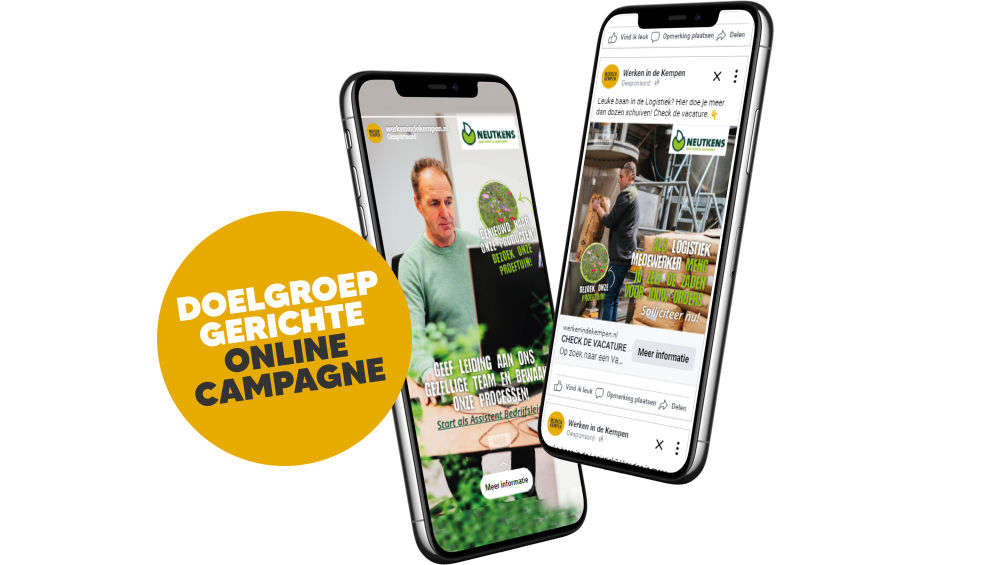 Wervingscampagne op facebook, linkedin en instagram