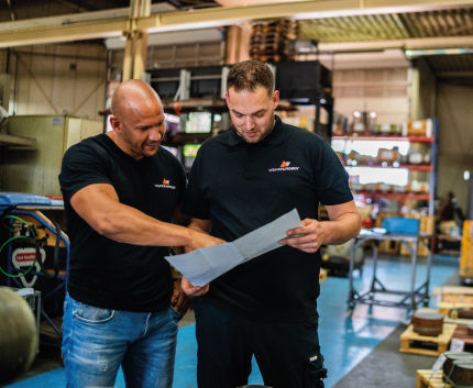 WDH medewerkers aan het werk